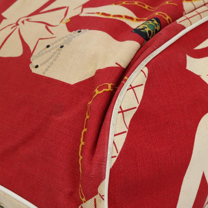 Chanel Chain Shoulder Bag Canvas, RED, CANVAS, Shoulder bag