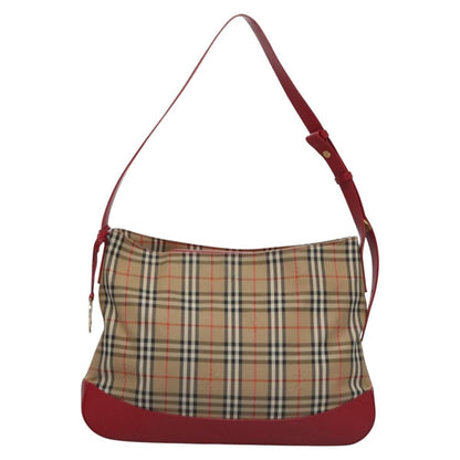 Burberry Shoulder Bag Nova Check Canvas, BEIGE, CANVAS, Shoulder bag