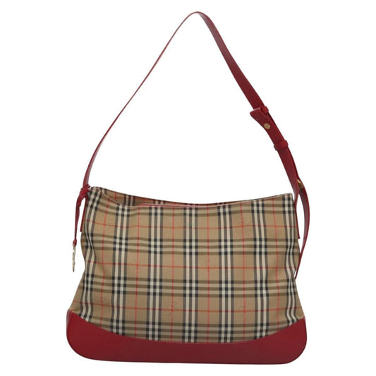 Burberry Shoulder Bag Nova Check Canvas, BEIGE, CANVAS, Shoulder bag