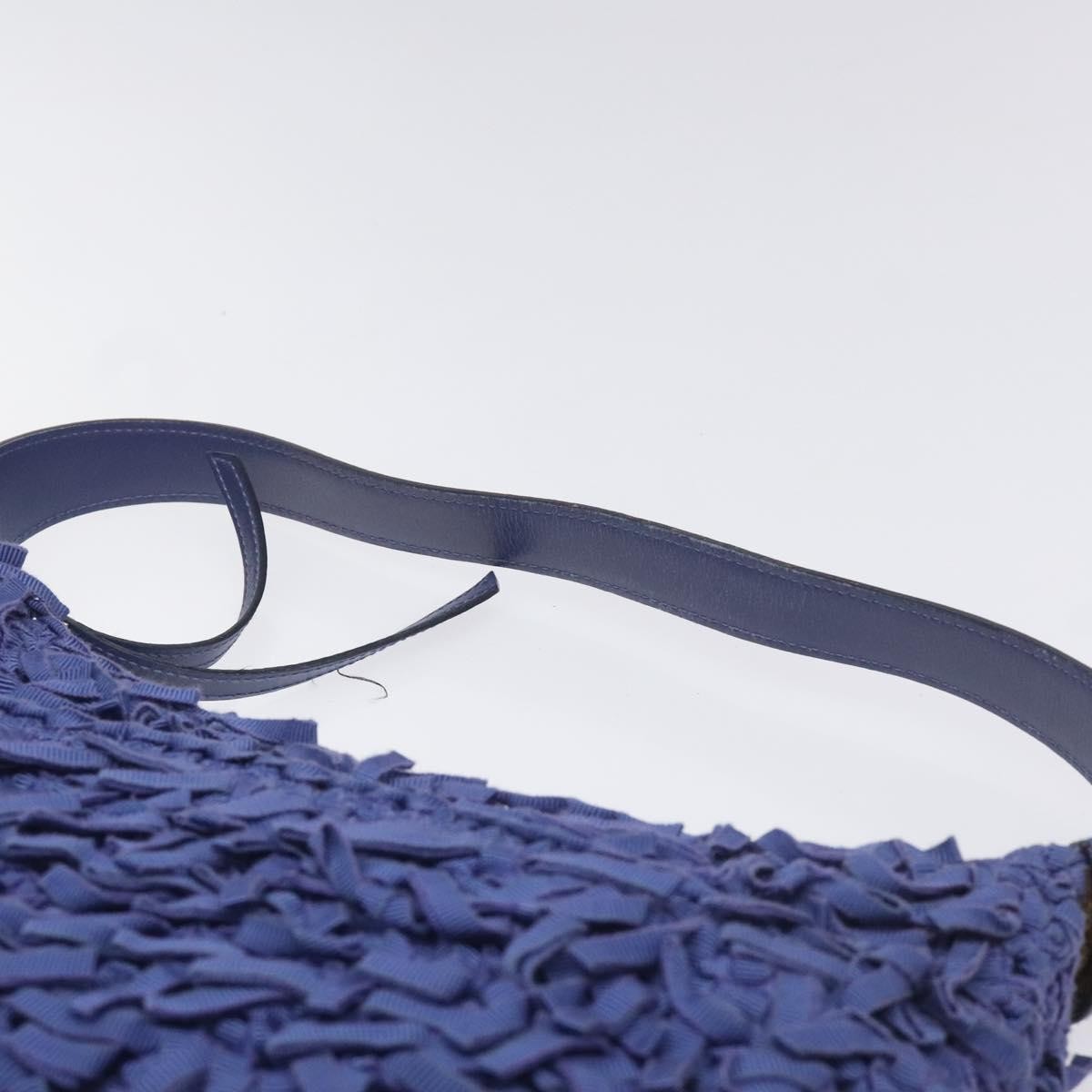 Salvatore Ferragamo Gancini Shoulder Bag Canvas, BLUE, CANVAS, Shoulder bag