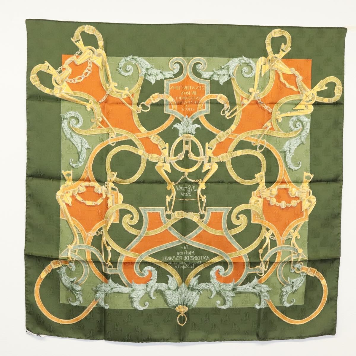Hermes Carré 90 Silk multicolor, GREEN, SILK, Scarve & shawl