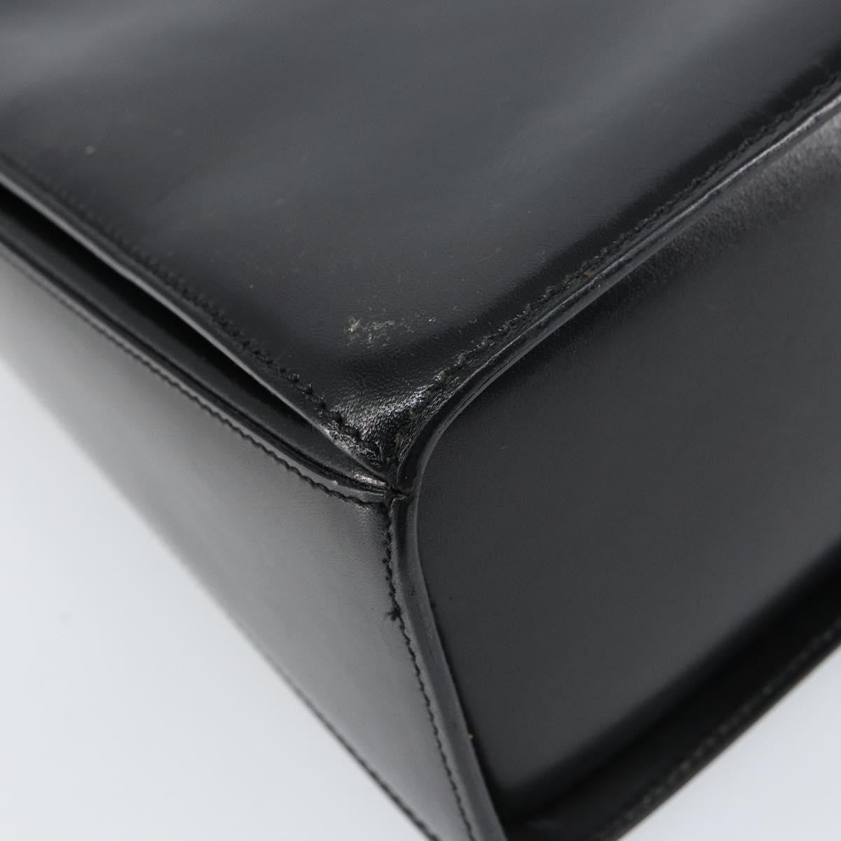 Bally Vintage Handbag Leather, BLACK, LEATHER, Handbag