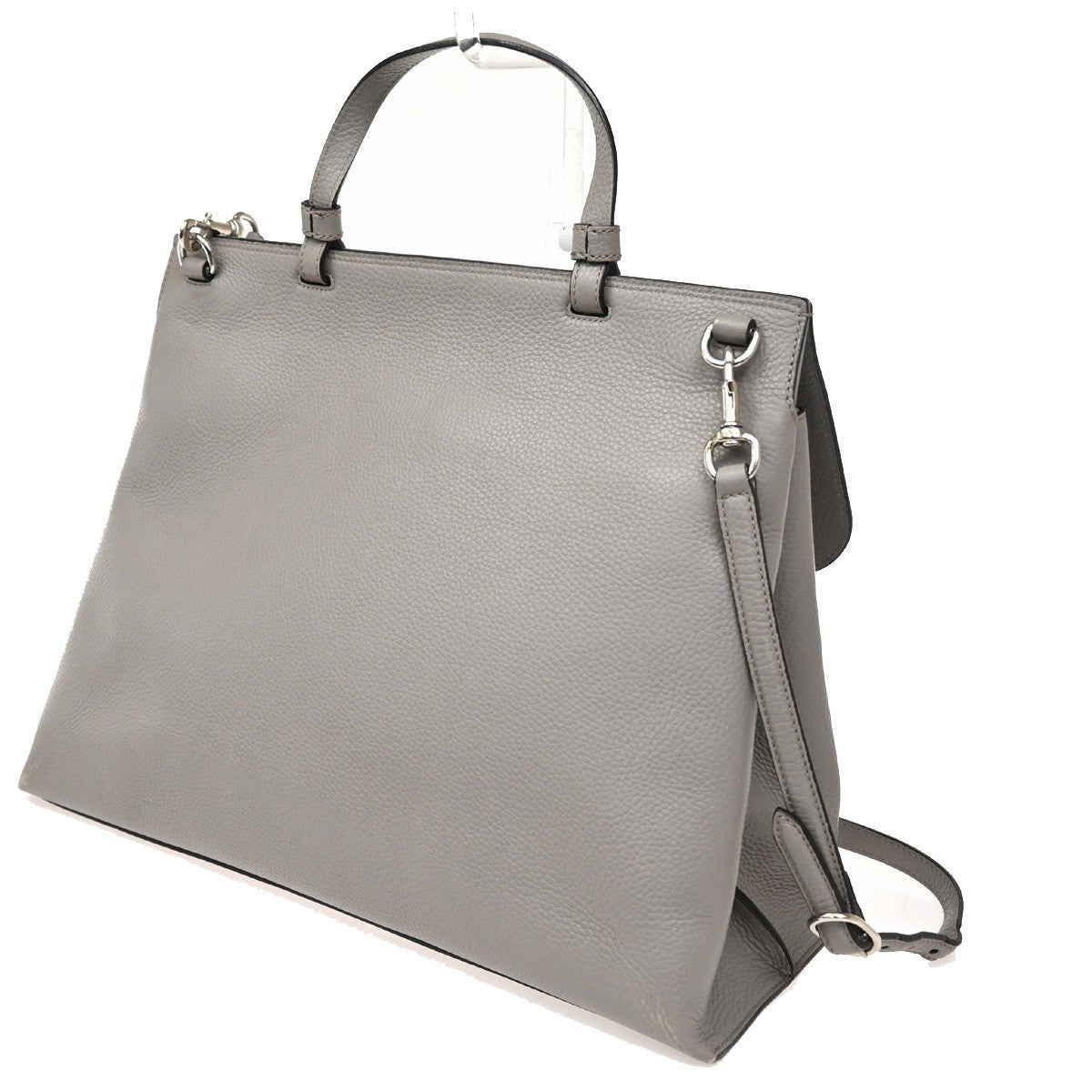 Gucci Bamboo Daily Top Handle Bag Leather, Gray, Leather, Shoulder Bag