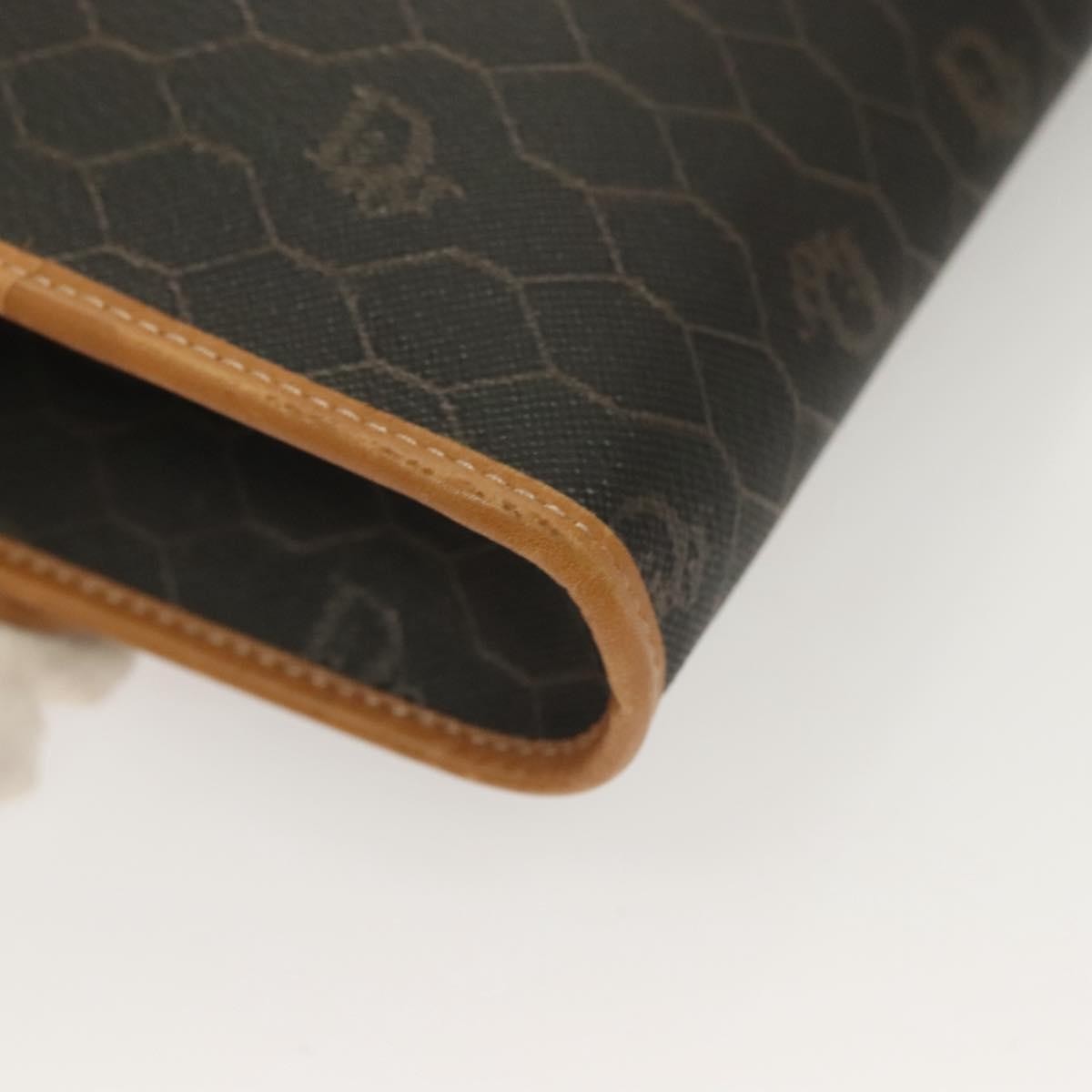 Christian Dior Vintage Honeycomb chain Canvas, BLACK, CANVAS, Handbag