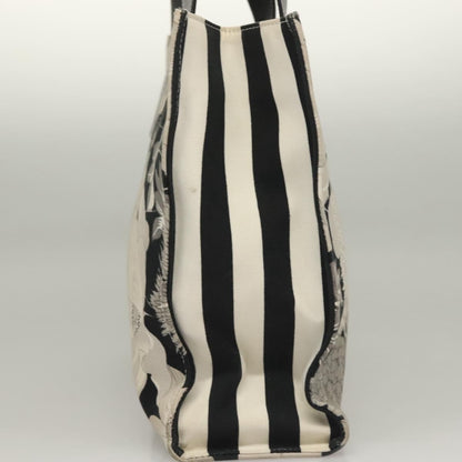 Burberry Vintage Tote Canvas, BLACK, CANVAS, Tote bag