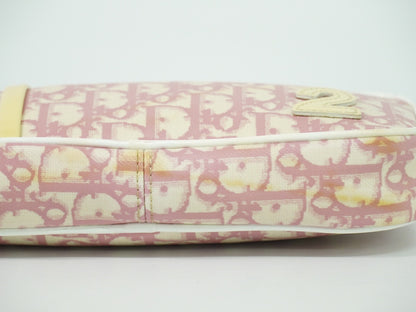 Christian Dior Vintage Trotter Baguette Shoulder Bag Diorissimo Canvas, PINK, CANVAS, Clutche & pouche