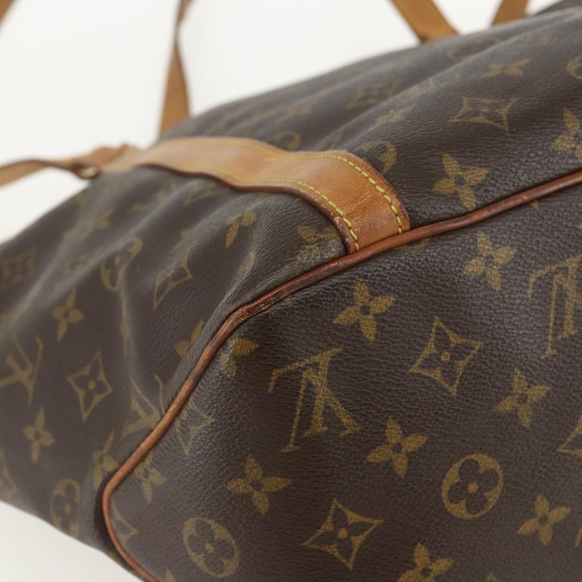 Louis Vuitton Shopping Sac Handbag Monogram Canvas, BROWN, CANVAS, Tote bag