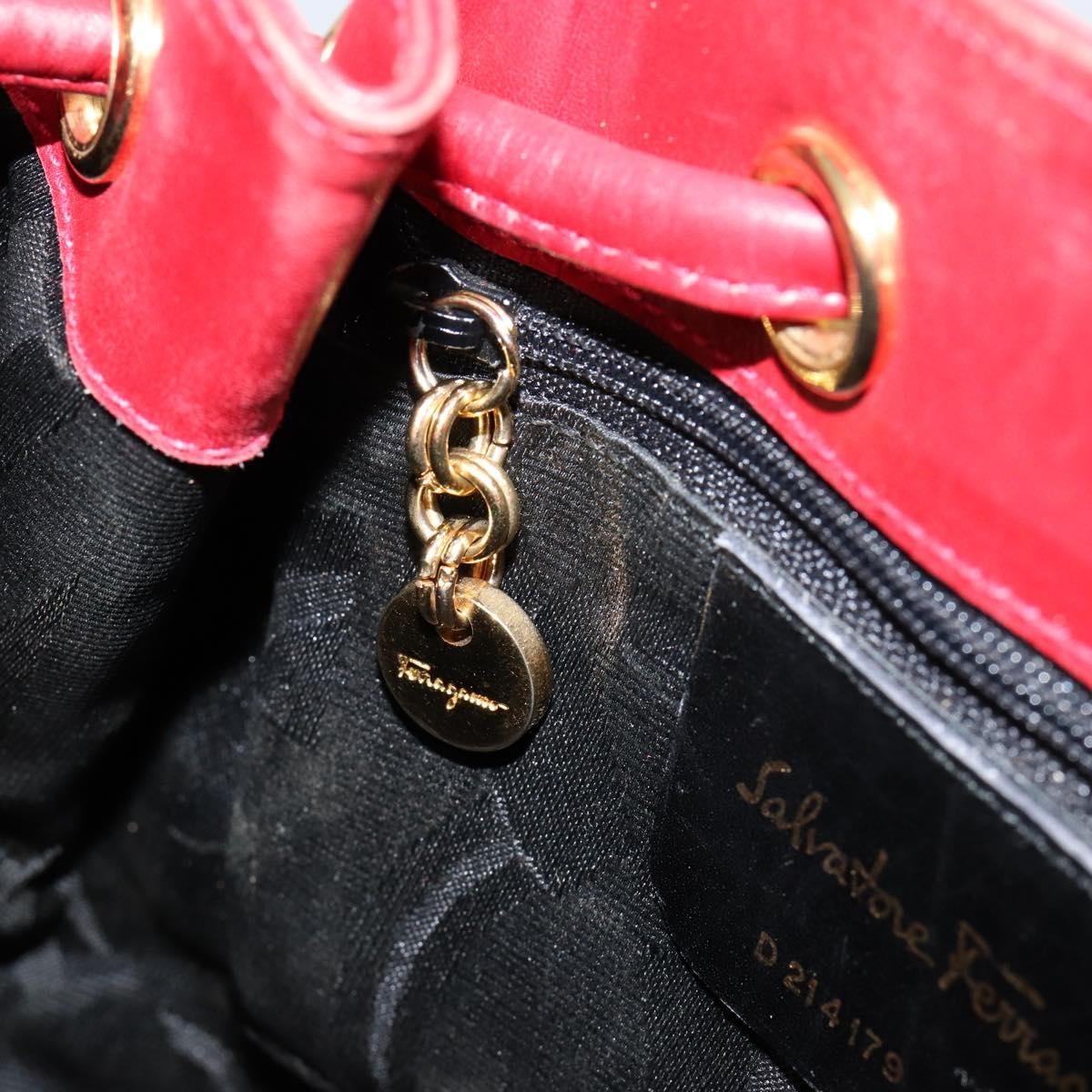 Salvatore Ferragamo Vala Shoulder Bag Leather, RED, LEATHER, Shoulder bag