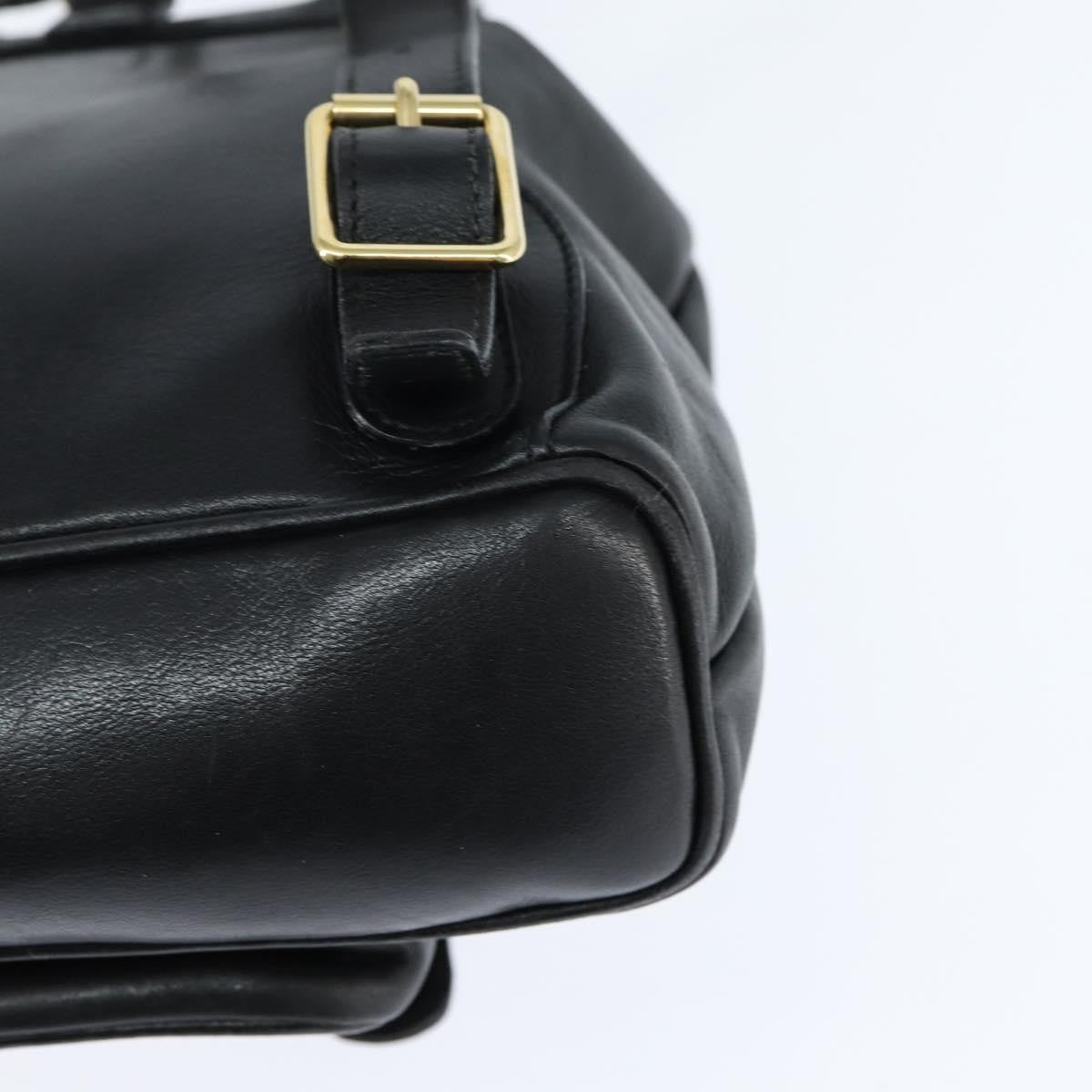 Gucci Vintage Bamboo Backpack Leather, BLACK, LEATHER, Backpack