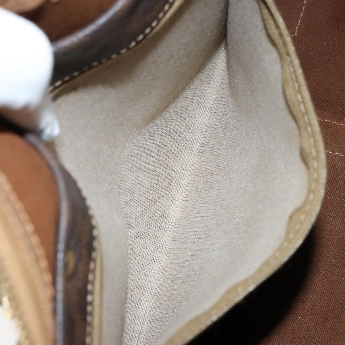 Celine Vintage Macadam Boston bag Canvas, BROWN, CANVAS, Handbag