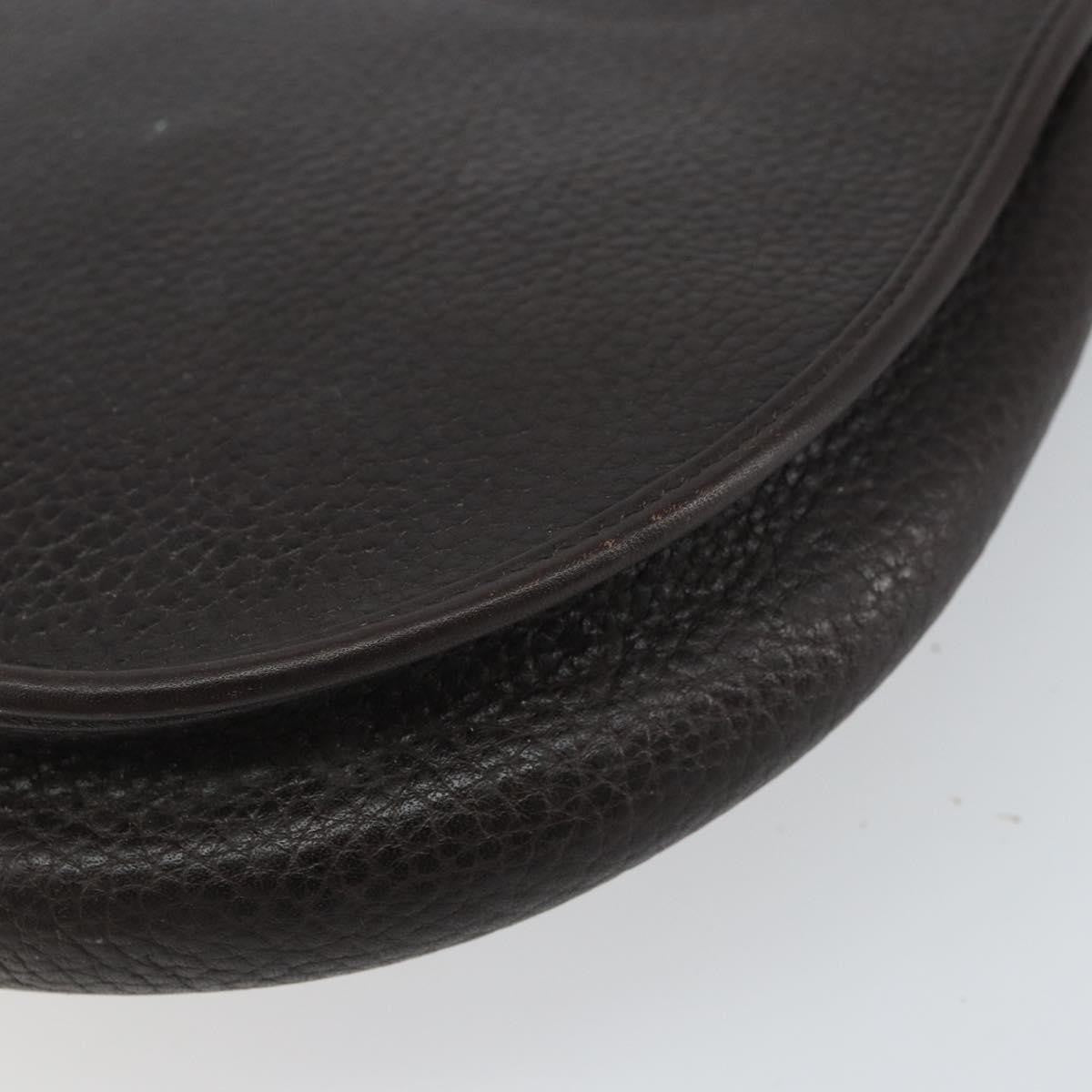 Christian Dior Vintage CD Flap Shoulder Bag Leather, BROWN, LEATHER, Shoulder bag