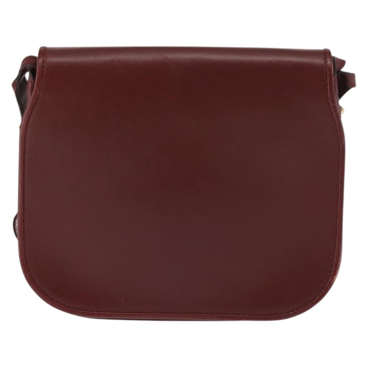 cartier Must de Cartier Shoulder Bag Leather, BURGUNDY, LEATHER, Shoulder bag