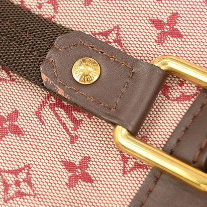 Louis Vuitton Lucille Handbag Mini Lin, RED, CANVAS, Handbag
