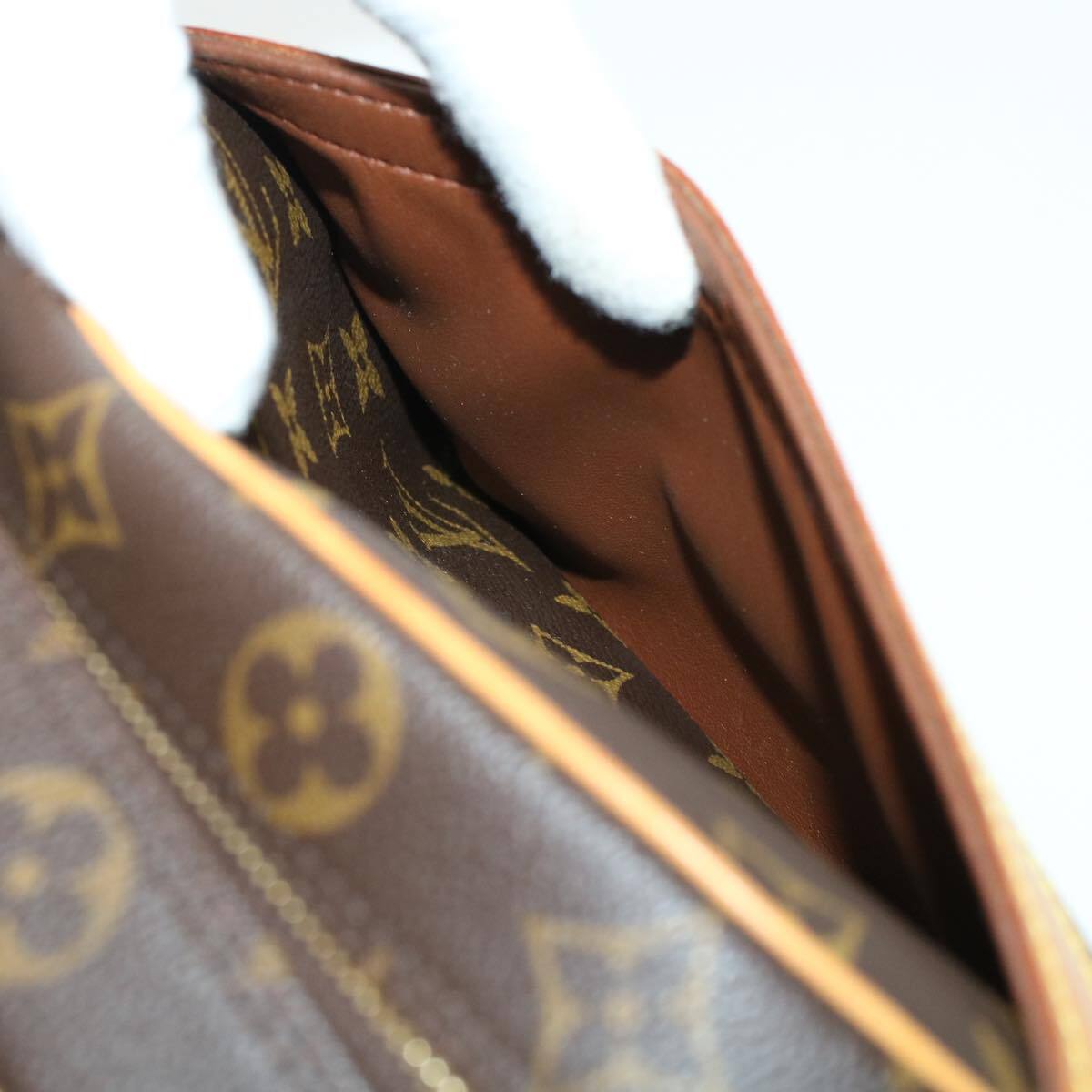 Louis Vuitton Blois Handbag Monogram Canvas, BROWN, CANVAS, Handbag