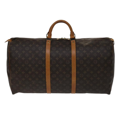 Louis Vuitton Keepall Bag Monogram Canvas, BROWN, CANVAS, Travel bag