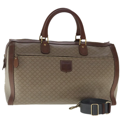 Celine Vintage Macadam Boston bag Canvas, BEIGE, CANVAS, Travel bag