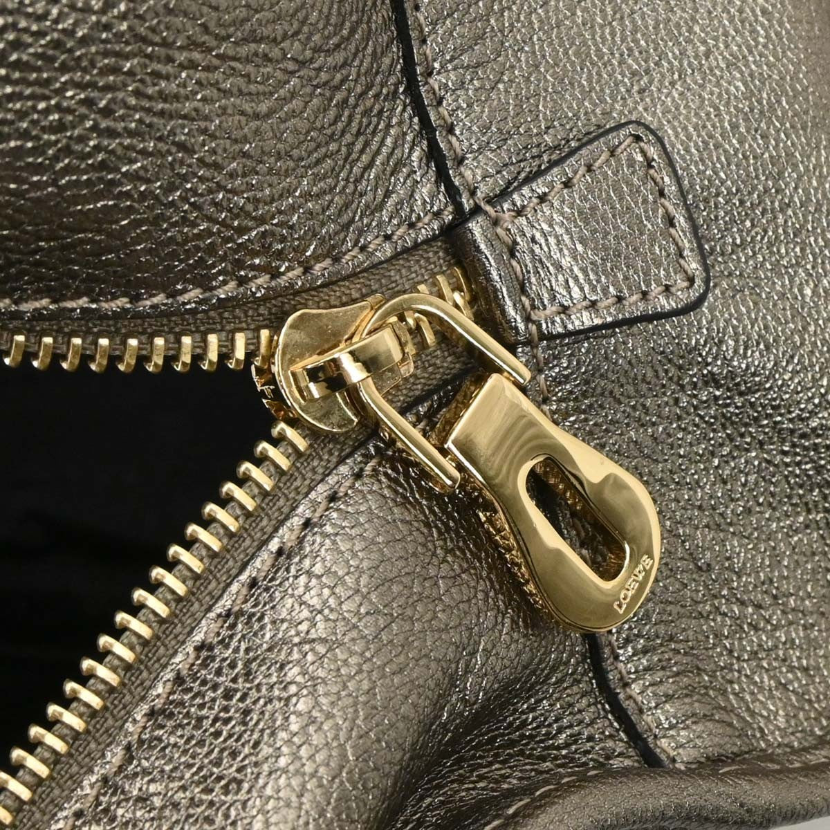 Loewe Amazona Bag Leather, GOLD, LEATHER, Handbag