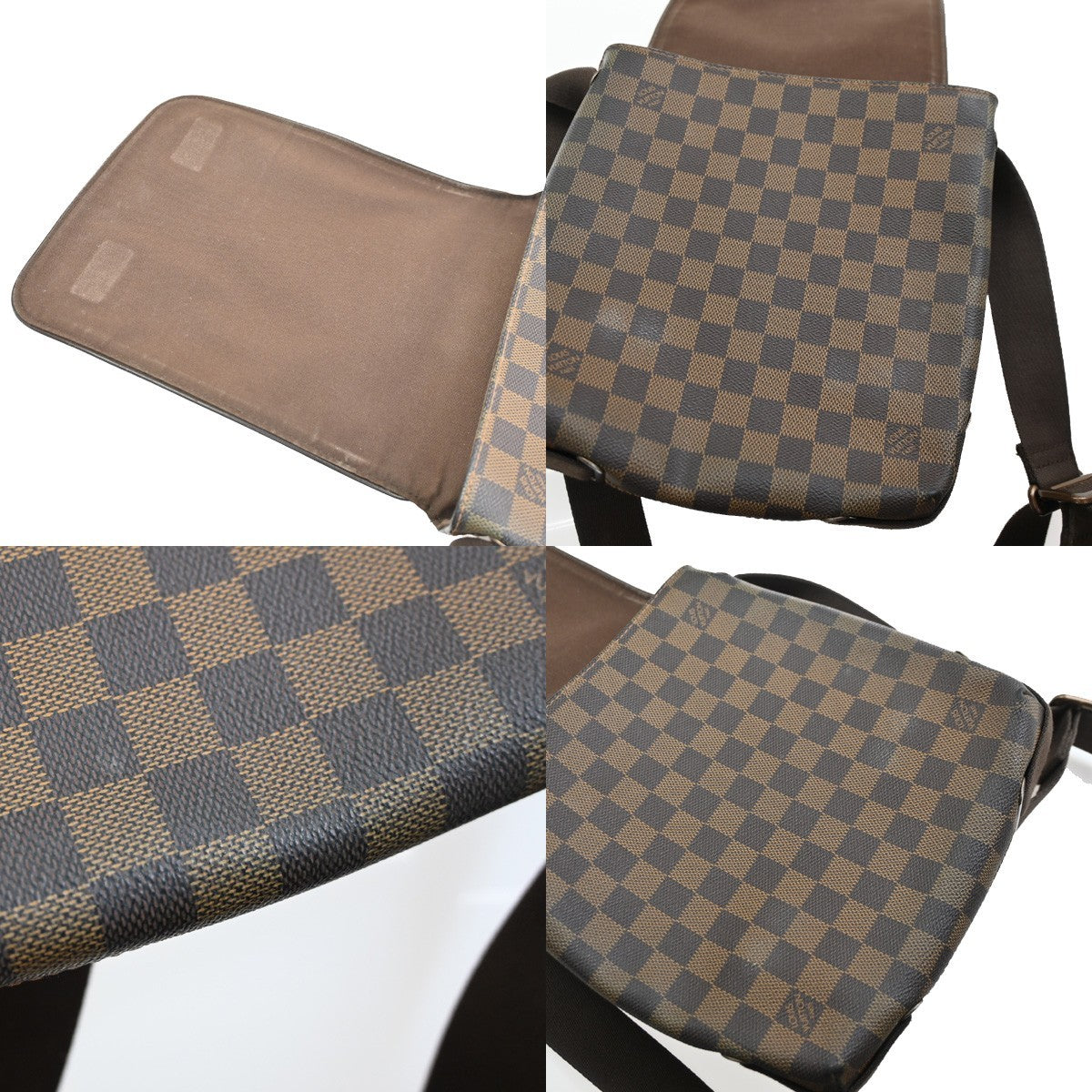 Louis Vuitton Brooklyn Handbag Damier, Brown, Canvas, Shoulder Bag