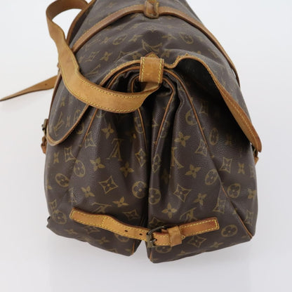 Louis Vuitton Saumur Handbag Monogram Canvas, BROWN, CANVAS, Shoulder bag