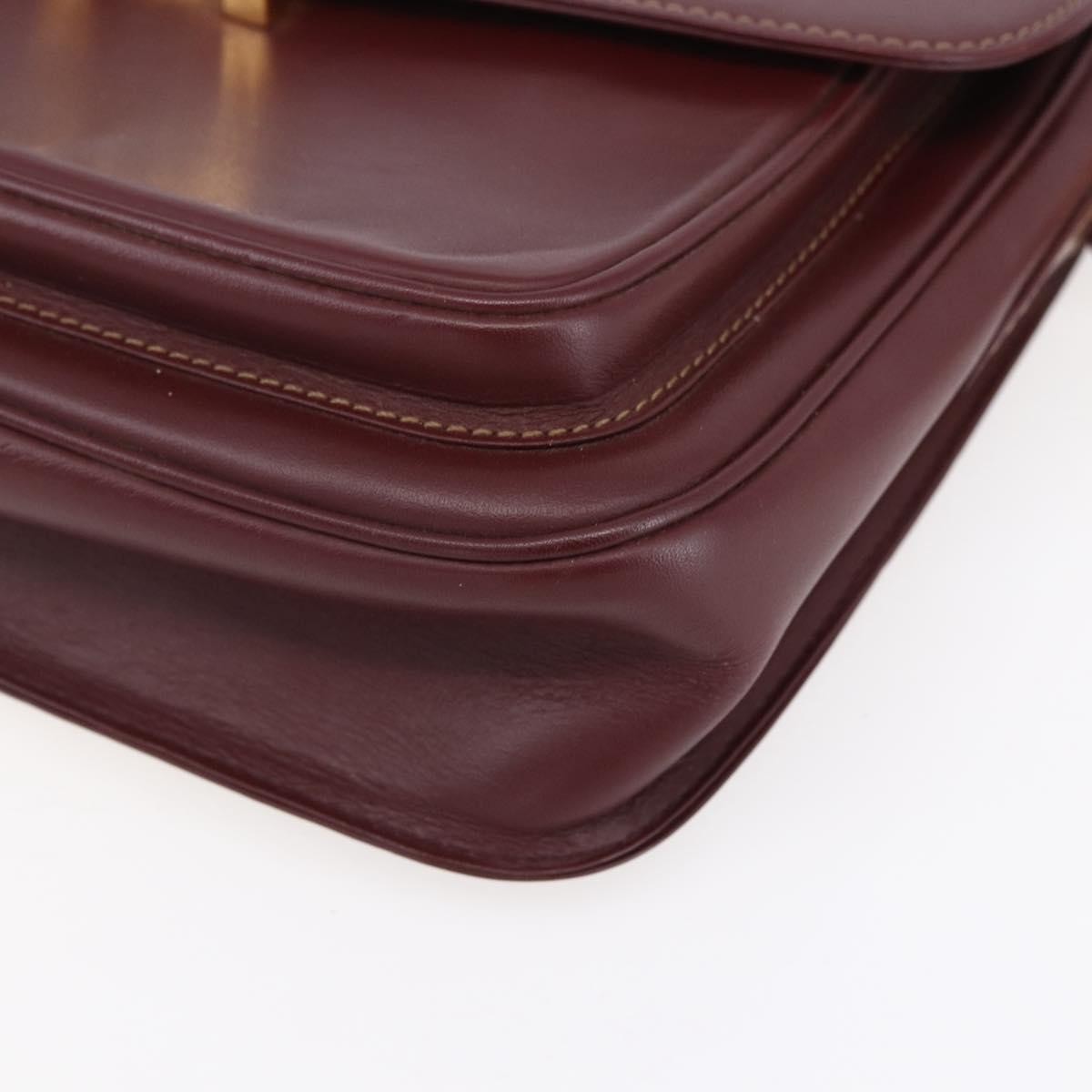 cartier Must de Cartier Shoulder Bag Leather, BURGUNDY, LEATHER, Shoulder bag