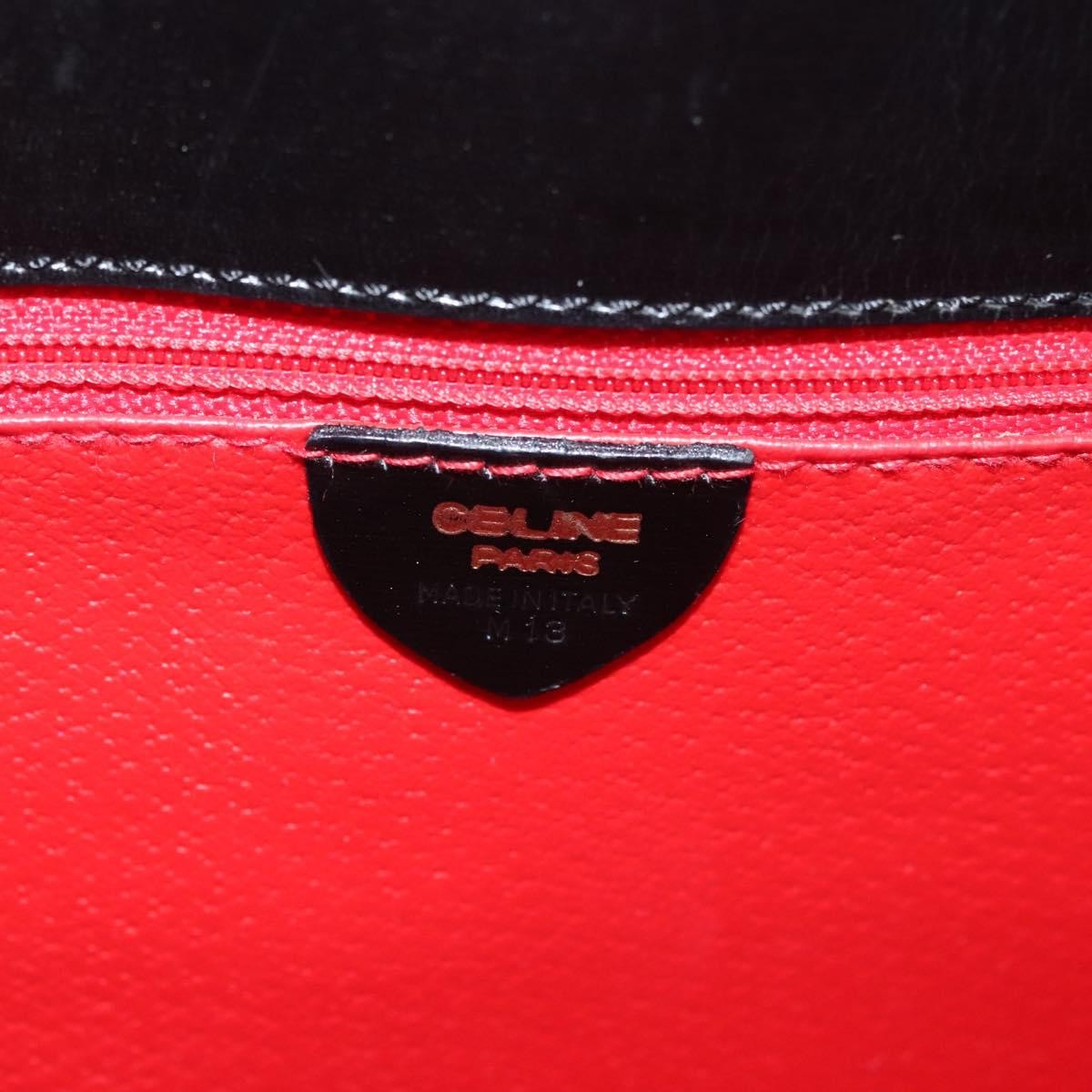 Celine Shoulder Bag Suede and leather, BLACK, SUEDE, Shoulder bag