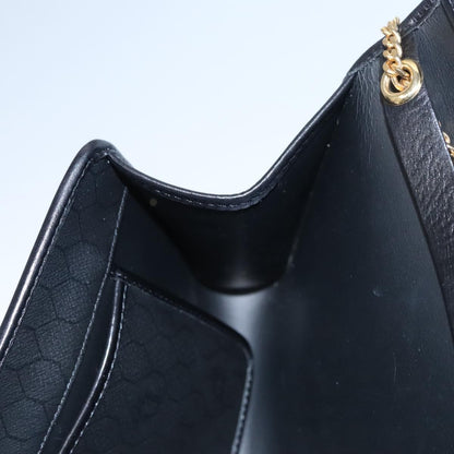 Christian Dior Vintage Honeycomb chain Canvas, BLACK, CANVAS, Handbag