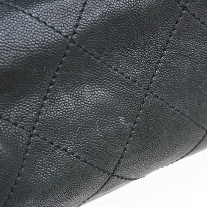 Chanel Outdoor Ligne Doctor Bag Quilted Caviar, Black, Leather, Handbag