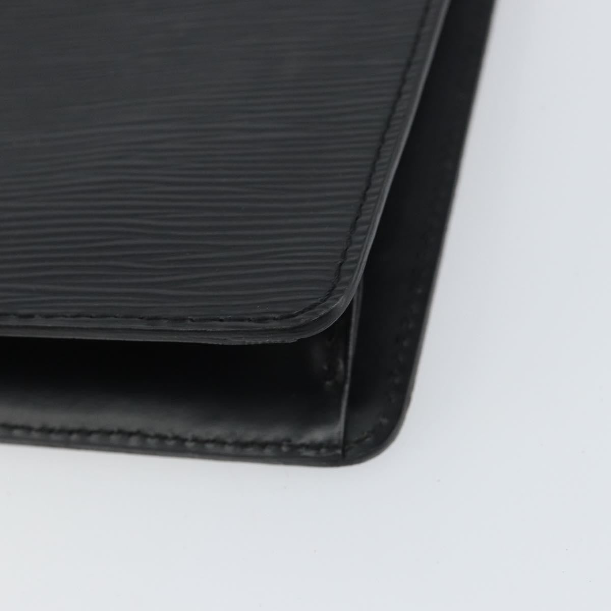 Louis Vuitton Pochette Homme Epi Leather, BLACK, LEATHER, Clutche & pouche