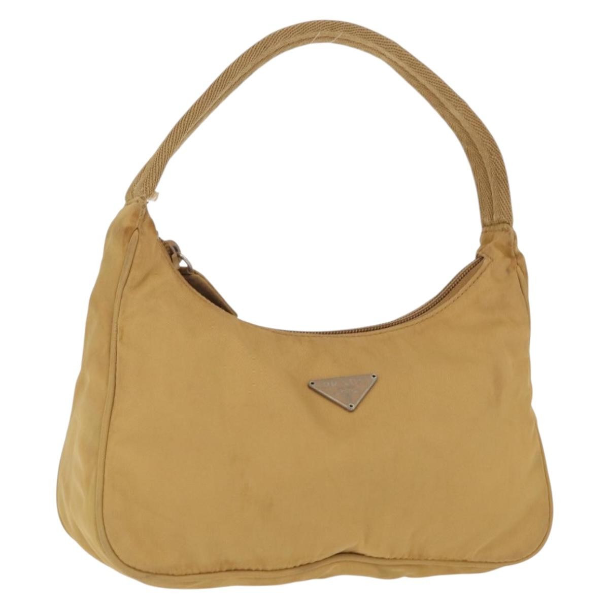 Prada Hobo Tessuto, YELLOW, NYLON, Handbag
