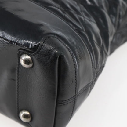 Chanel CC Charm Zip Tote Quilted Coated Canvas, BLACK, CANVAS, Tote bag