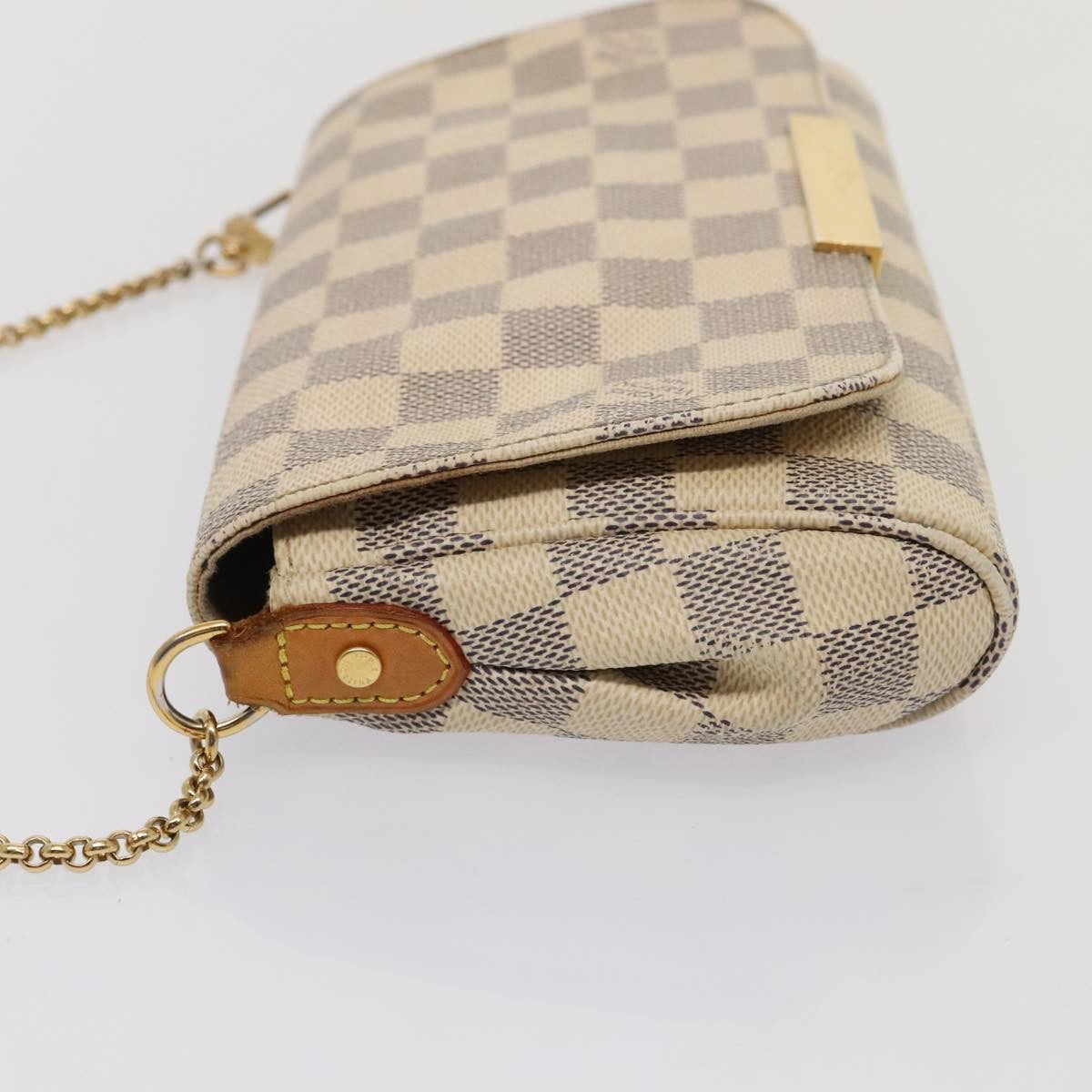 Louis Vuitton Favorite Handbag Damier, WHITE, CANVAS, Handbag