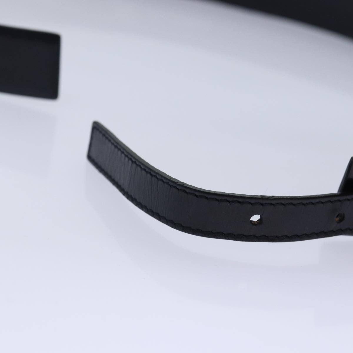 Chanel Buckle Belt Leather, BLACK, LEATHER, Belts