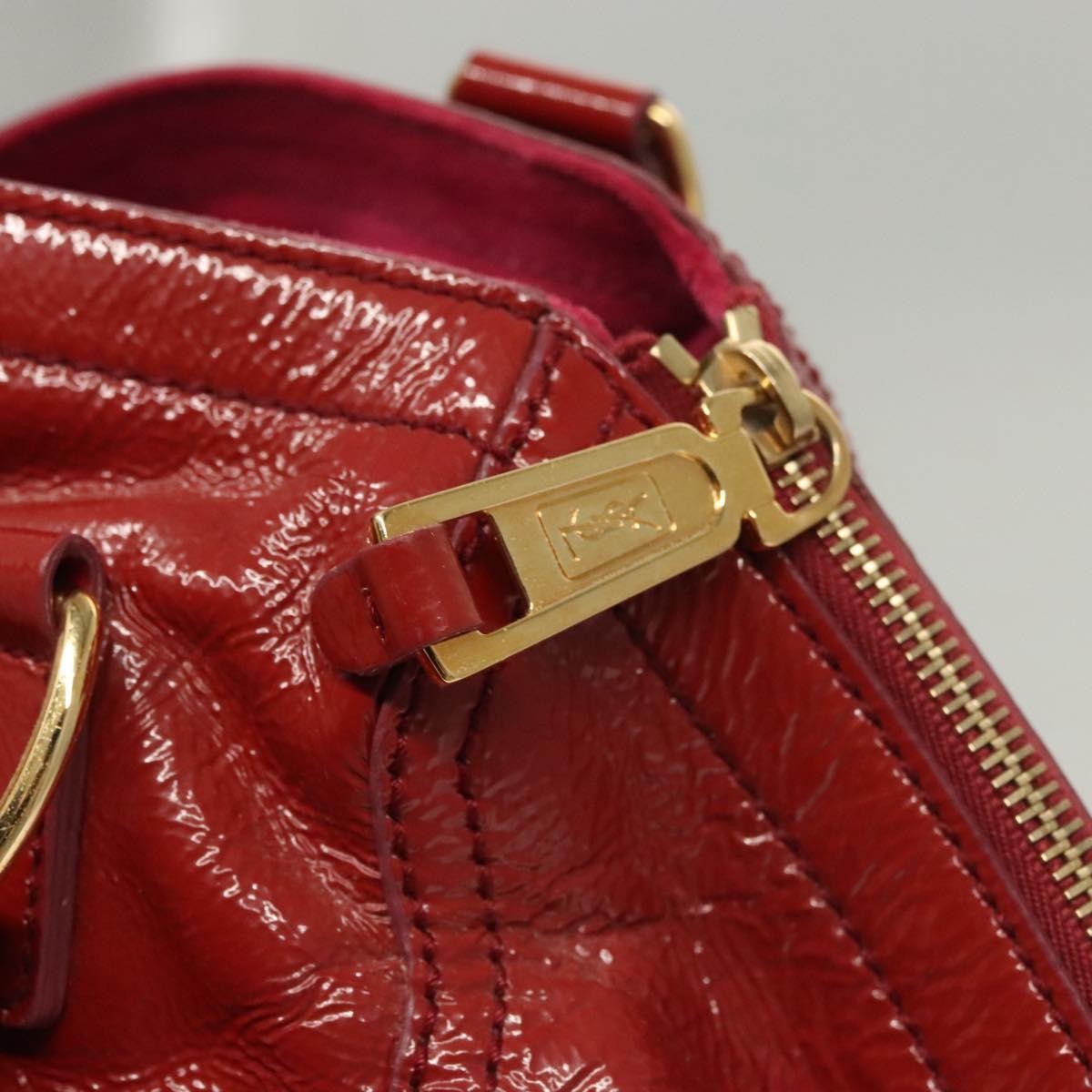 Saint Laurent Downtown Handbag Patent, RED, PATENT_LEATHER, Shoulder bag