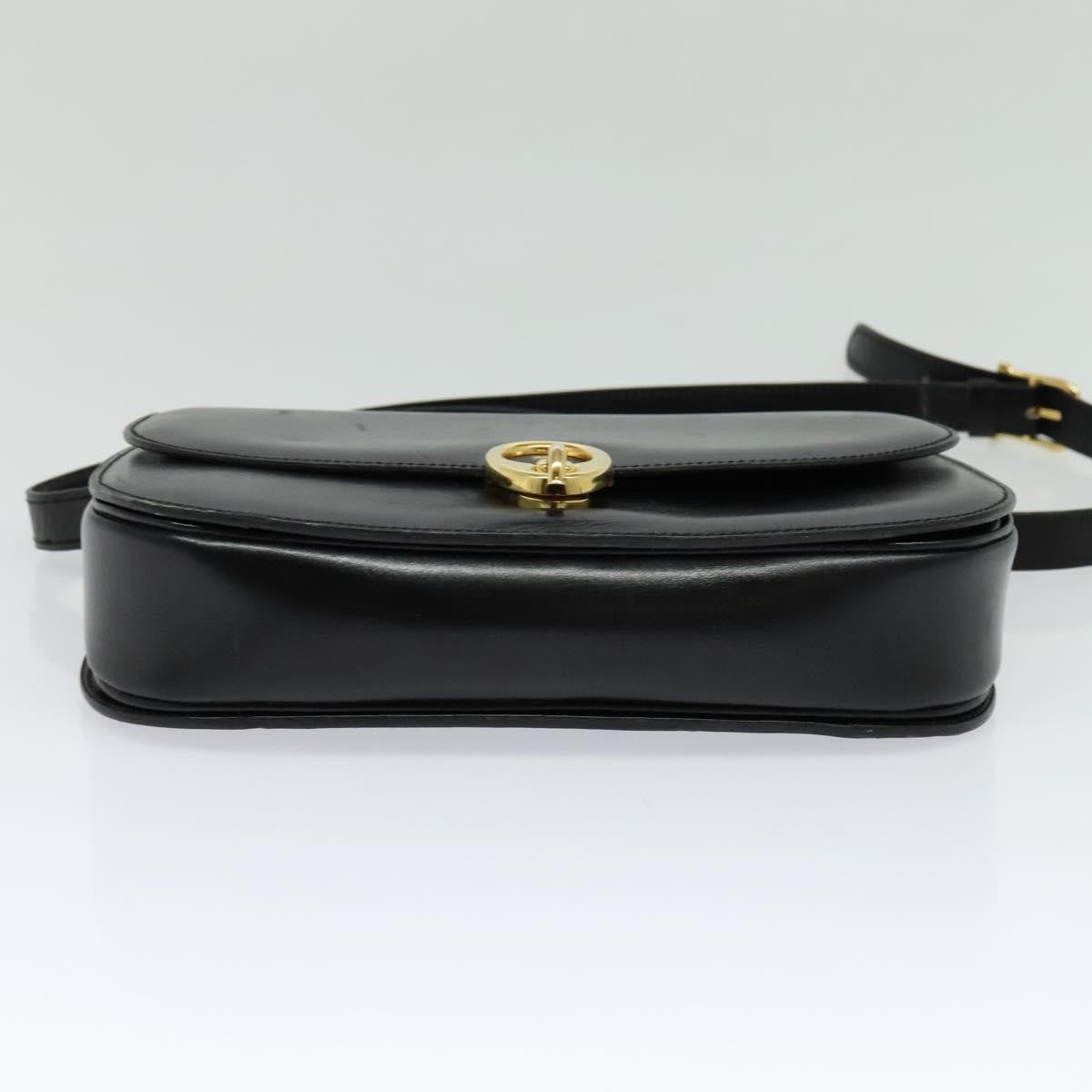 Celine Shoulder Bag Leather, BLACK, LEATHER, Shoulder bag
