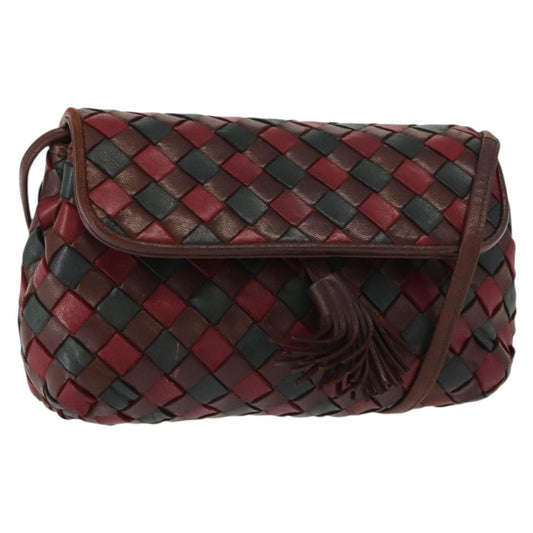 Bottega Veneta Intrecciato Clutch bag Calfskin, RED, LEATHER, Clutche & pouche