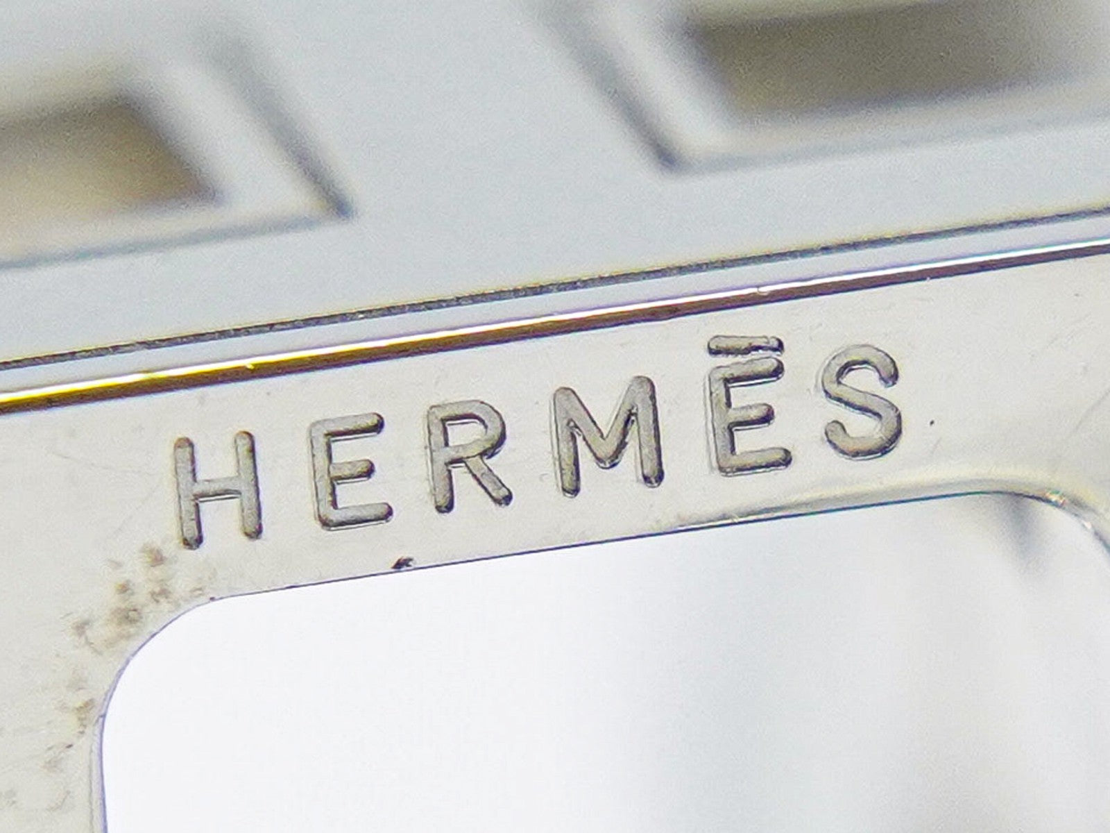 Hermes Cage d'H Pendant Necklace Metal, SILVER, METAL, Necklace