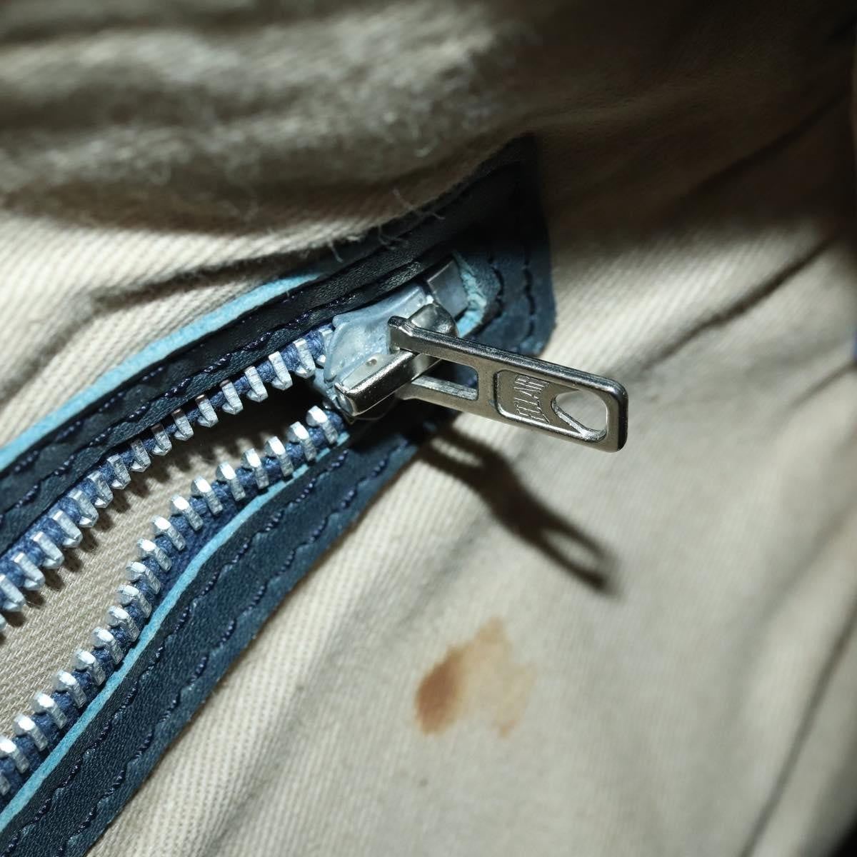 Christian Dior Vintage Trotter Boston Bag Canvas, NAVY, CANVAS, Travel bag