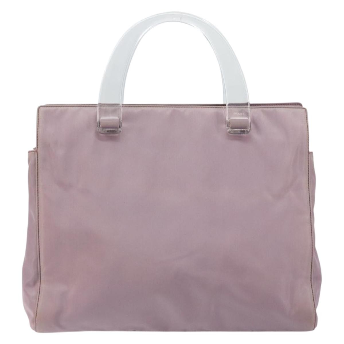 Prada Resin Handle Tote Tessuto, PURPLE, NYLON, Tote bag