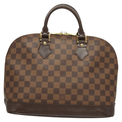 Louis Vuitton Alma Handbag Damier, BROWN, CANVAS, Handbag