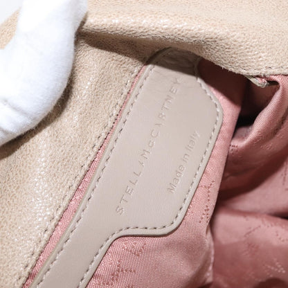 Stella McCartney Falabella Fold Over Bag Shaggy Deer, BEIGE, POLYESTER, Crossbody bag