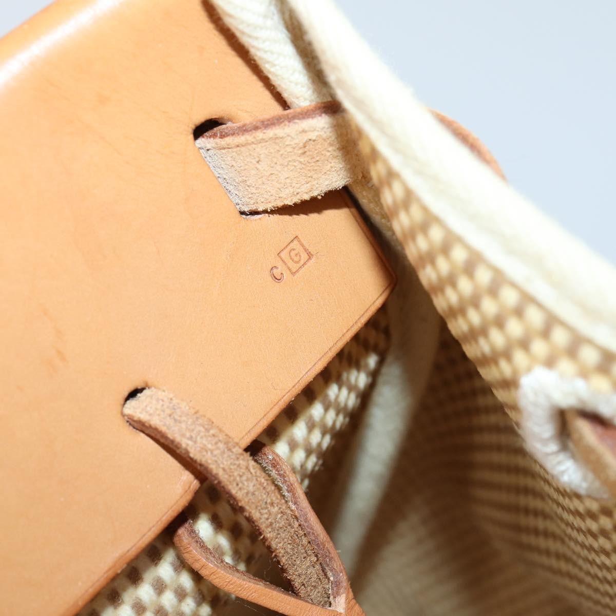 Hermes Herbag Cabas Toile and Leather, BEIGE, CANVAS, Tote bag