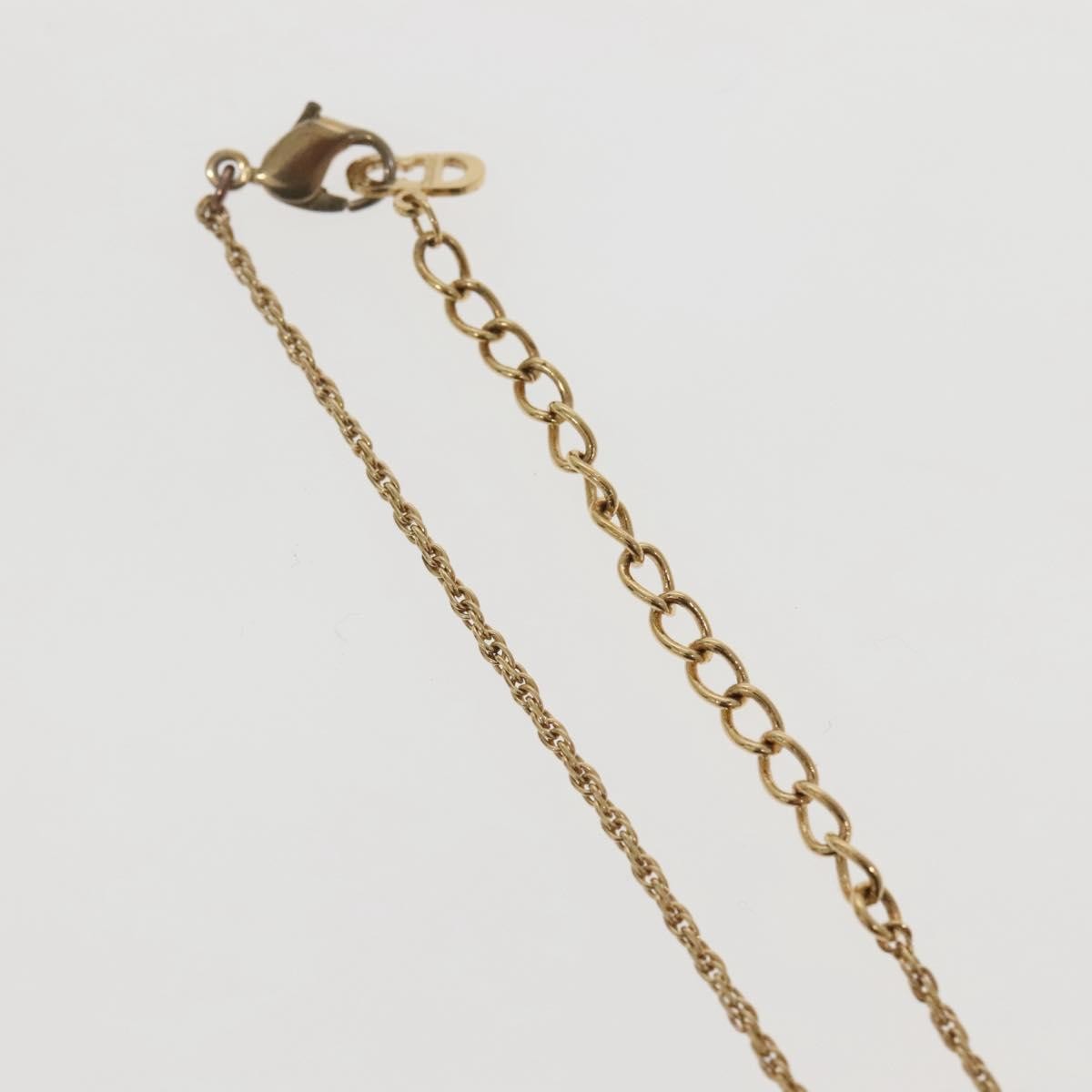 Christian Dior CD Round Pendant Necklace Metal, GOLD, METAL, Necklace