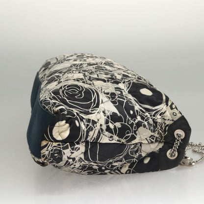 Chanel Kaleidoscope Chain Tote Quilted Printed Satin, BLACK, SILK, Shoulder bag