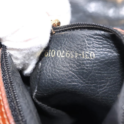 Fendi Vintage Pequin Convertible Boston Bag Coated Canvas, GREEN, CANVAS, Handbag