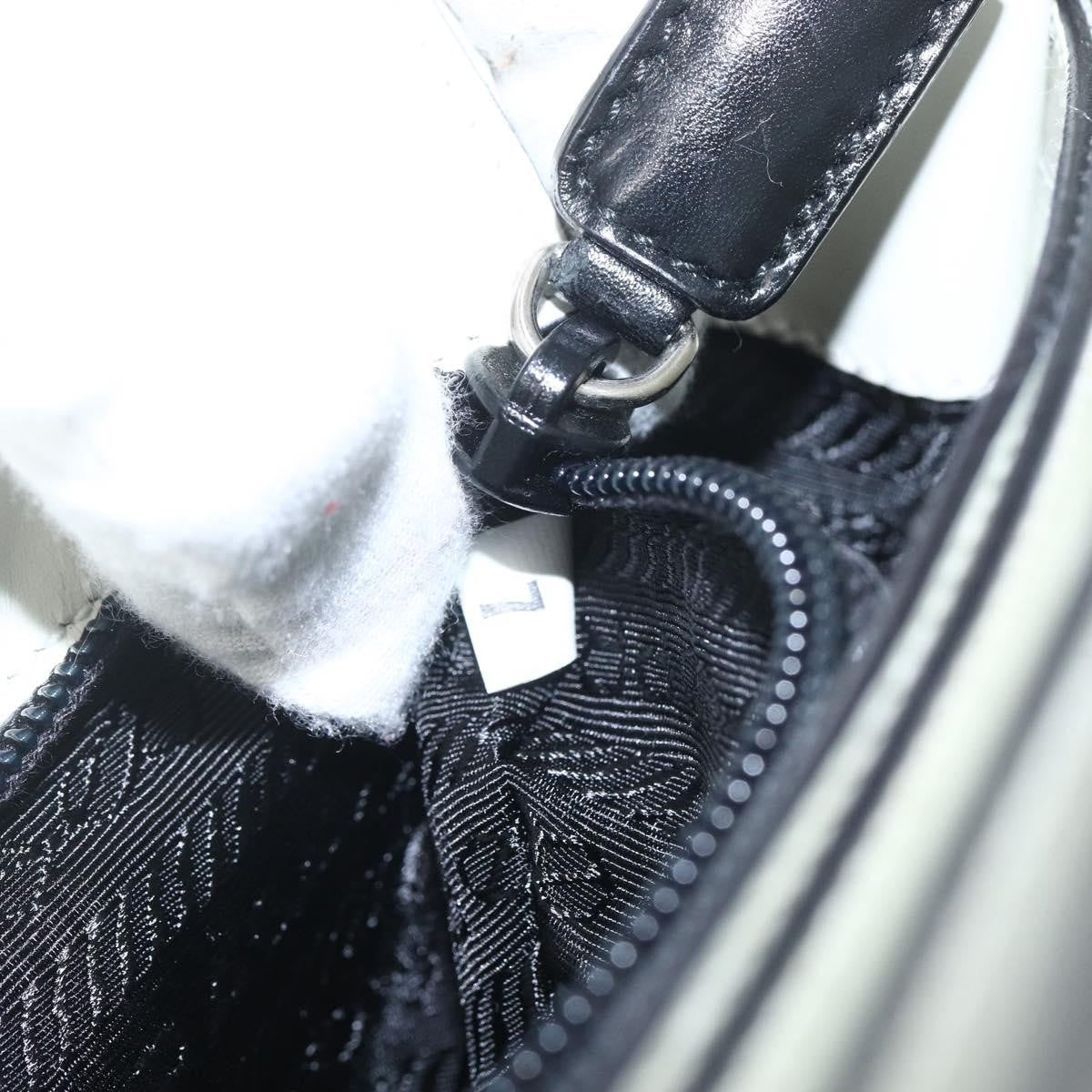 Prada Vintage Handbag Leather, WHITE, LEATHER, Handbag