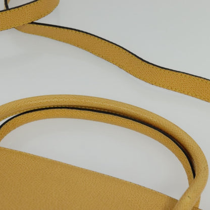 Celine Handbag Leather, YELLOW, LEATHER, Handbag