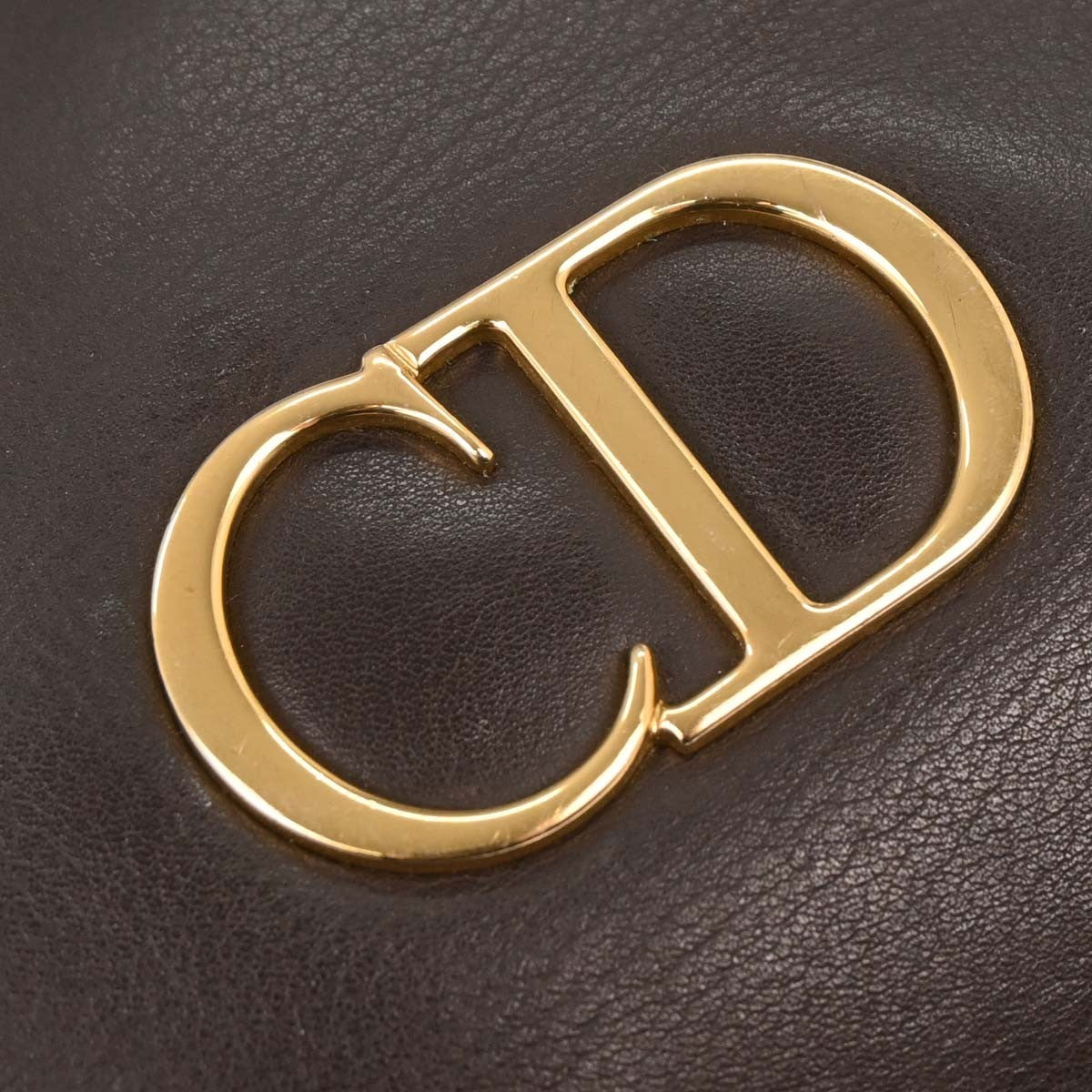 Christian Dior Vintage Handbag Leather, BROWN, LEATHER, Handbag