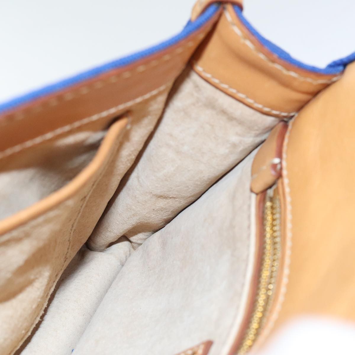 Prada Push Lock Flap Shoulder Bag Canvas, BLUE, CANVAS, Shoulder bag