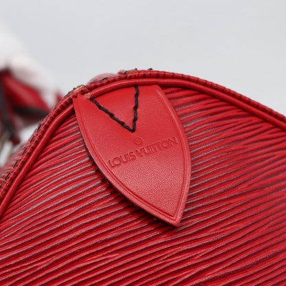 Louis Vuitton Keepall Bag Epi Leather, RED, LEATHER, Travel bag