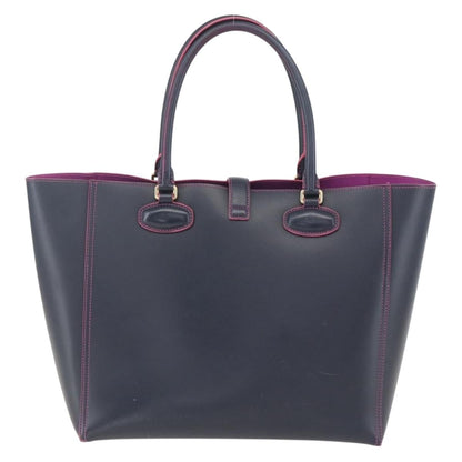 Loewe Leo Shopper Tote Perforated Leather, NAVY, LEATHER, Tote bag